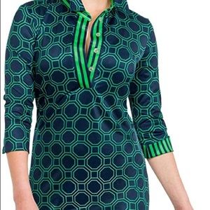 Gretchen Scott Everywhere Jersey Dress Green Blue